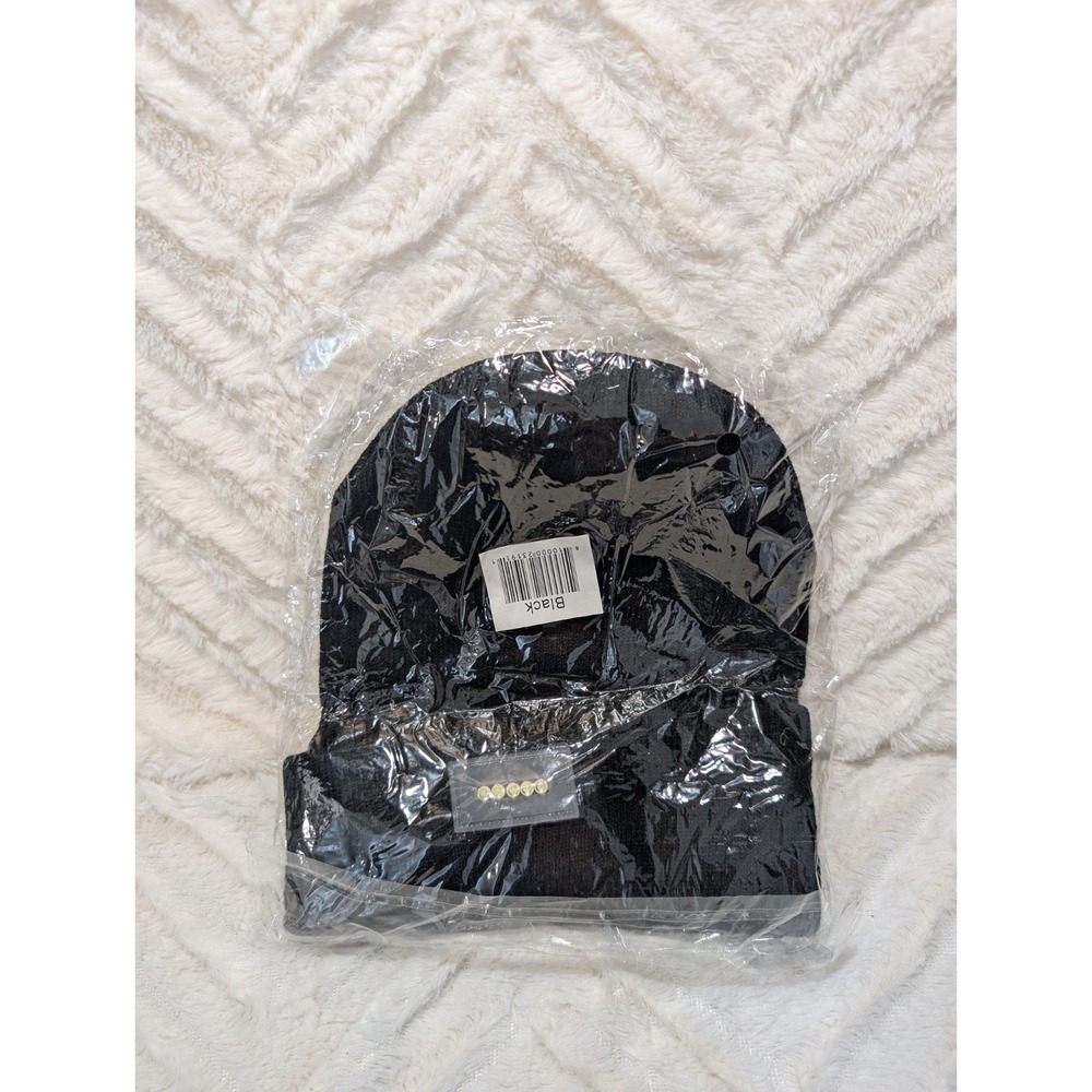 Winter Knit Flashlight Beanie Hat/Cap  New  Black‎  Unisex one size fits most